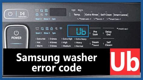 Samsung Washer UB Code