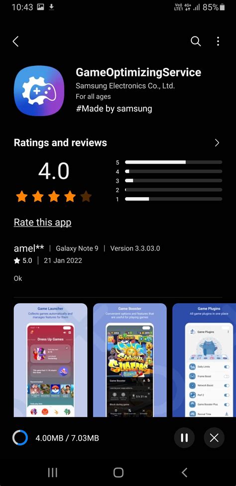 Samsung is even throttling some of its own apps using Game Optimizing Service