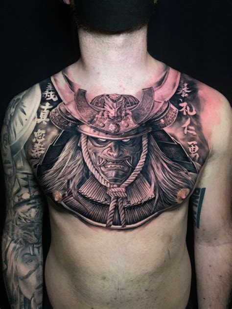 Samurai Chest Tattoo