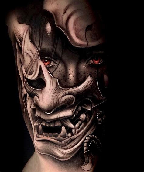 Samurai Oni Mask Tattoo