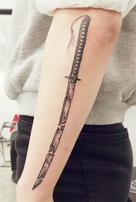 40 Katana Tattoo Designs For Men Japanese Sword Ink Ideas