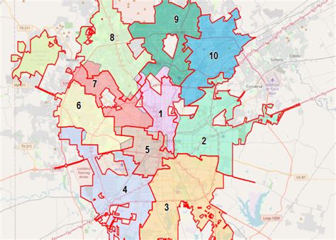 San Antonio District Map Verjaardag Vrouw 2020