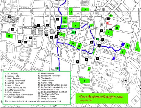 Riverwalk Hotels Map