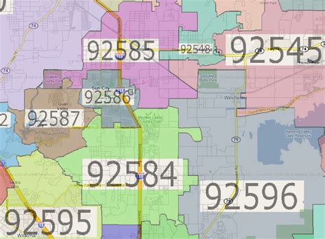Los Angeles Zip Code Map SOUTH (County Areas colorized) Otto Maps