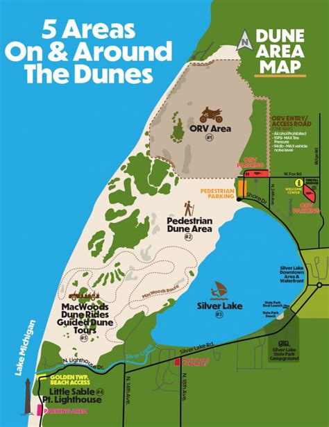 Sand Dunes In Michigan Map