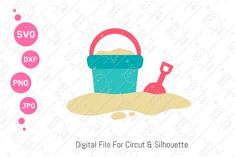 Frolic in the Sun with Our Sand Bucket SVG - The Perfect Addition to Your Beach-Themed Designs! 🏖️