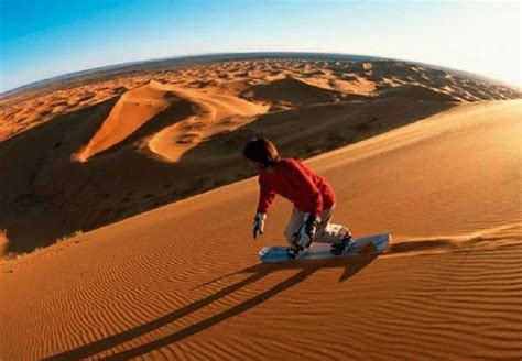 Sandboarding Sahara Desert