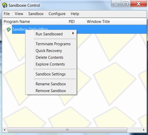 Sandboxie for Sandboxed Web Browsing