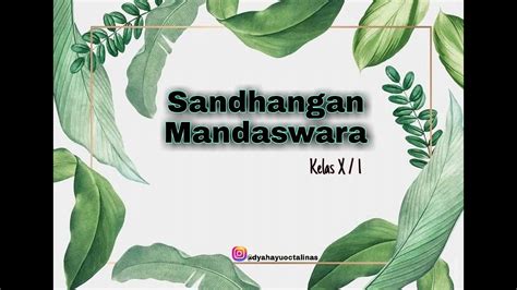 Sandhangan Mandaswara YouTube