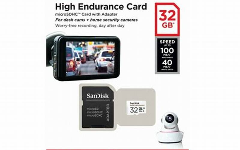 Sandisk High Endurance Video Monitoring Card With Adapter 32Gb Features