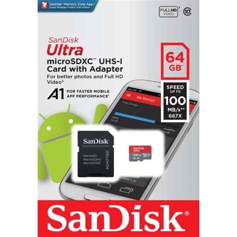 SanDisk Ultra microSDXC 100MB/s Class 10 64GB