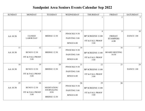 Sandpoint Events Calendar 2023