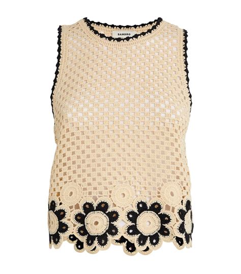 Sandro Crochet Top