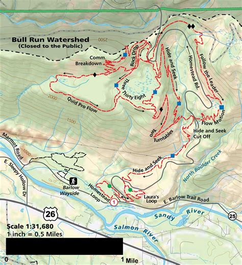 Sandy Ridge Trail Map