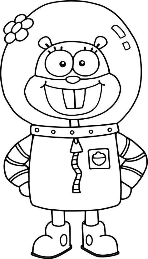 Sandy Cheeks Coloring Pages