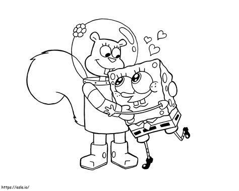 Sandy Spongebob Kleurplaat