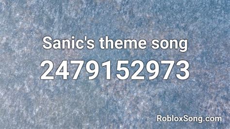 Sanic Theme (high Quality) - Roblox Song ID - Roblox Music
