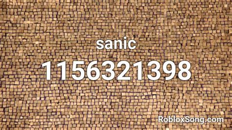 Sanic Theme Roblox ID - Roblox music codes