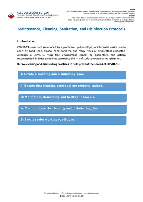 Sanitation and Cleanup Protocols