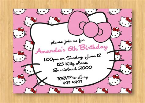 Sanrio Birthday Invitation Template