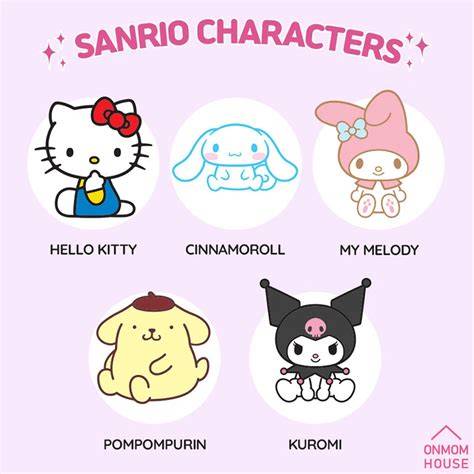 Sanrio characters like Hello Kitty