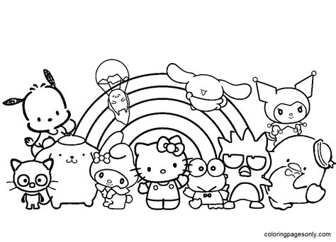 Sanrio Coloring Pages All Characters