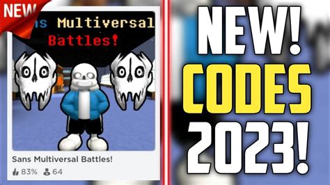 Sans Multiversal Battles Codes - Roblox - June 2023 -