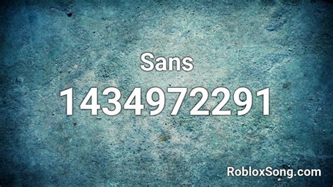 Sans song Roblox ID - Music Code - YouTube