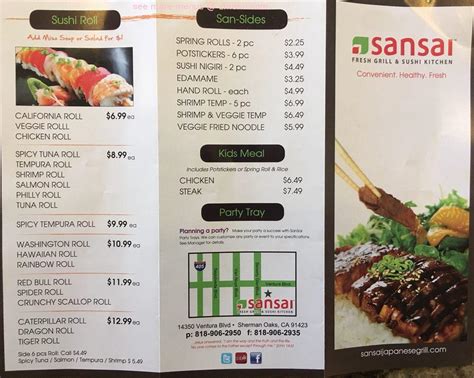 Sansai Menu