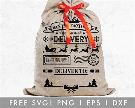 Festive and Fun: Unwrap the Magic of Christmas with Santa Bags SVGs!
