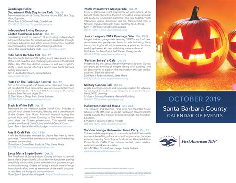 Santa Barbara Entertainment Calendar