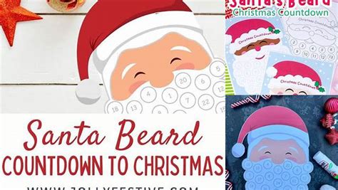 Festive Countdown to Christmas with Santa's Bearded & Merry SVG