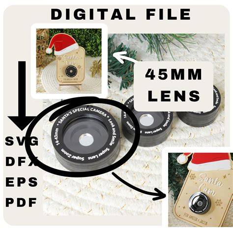 Capture the Magic of Christmas with Our Santa Cam Lens SVG - A Festive Must-Have for DIY Enthusiasts!
