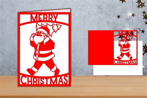 Download Santa Christmas Card Papercut Crafts