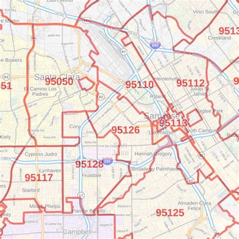 Santa Clara County Map, California