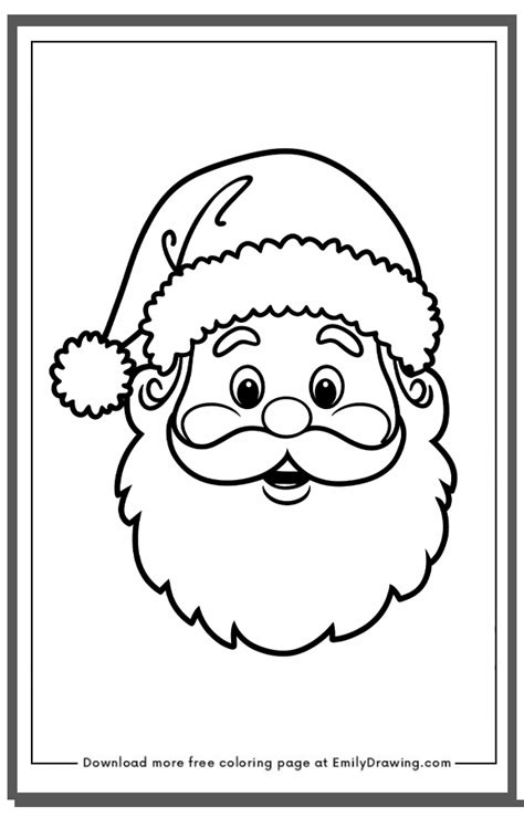 Santa Claus Face Coloring Page