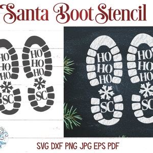 Download Santa Claus Shoe Prints SVG File - SVG Design Commercial Use DXF Files