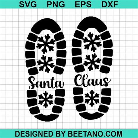 Download Santa Claus Shoe Prints SVG File - SVG Design Commercial Use Free PSD Mockups