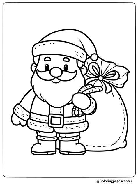 Santa Easy Christmas Coloring Pages