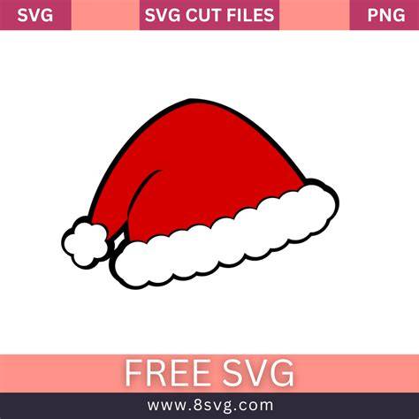 Unwrap the Magic of Christmas with Our Free Santa Hat SVG - Spread Joy with Festive Holiday Crafts!
