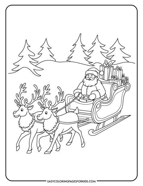 Santa Sleigh Color Page