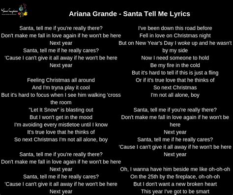 Santa Tell Me Lyrics Printable