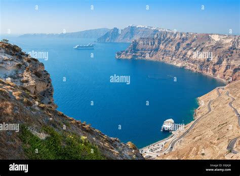Panoramic View of Santorini Caldera