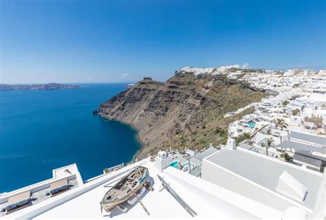 Santorini Caldera View from Boat