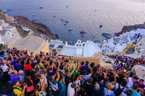 Santorini Sunset Crowd