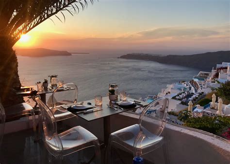 Santorini Sunset Dinner View