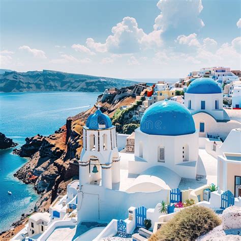 Santorini Whitewashed Buildings