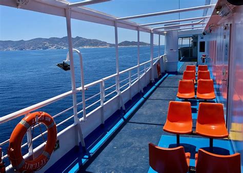 Santorini ferry deck