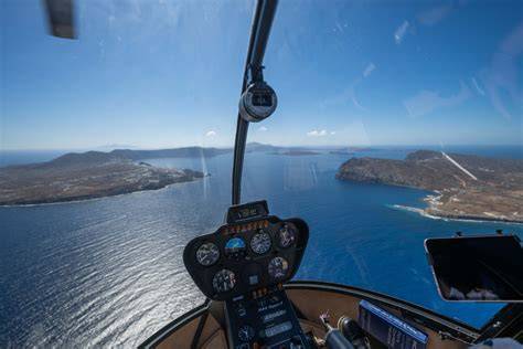Santorini helicopter flight