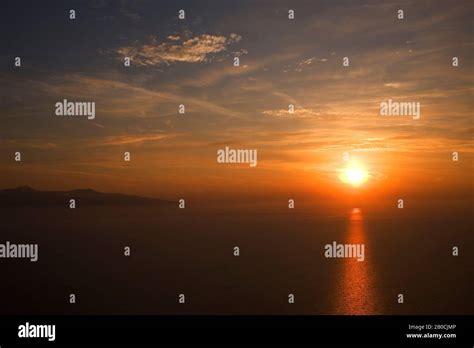 Saranda sunset over sea